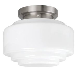 Highlight plafondlamp Deco – 1 lichts – 30 x 24 cm – mat chroom wit