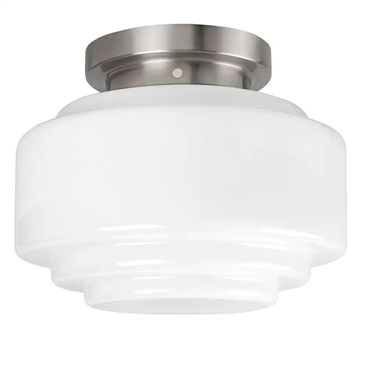Highlight plafondlamp Deco - 1 lichts - 30 x 24 cm - mat chroom wit