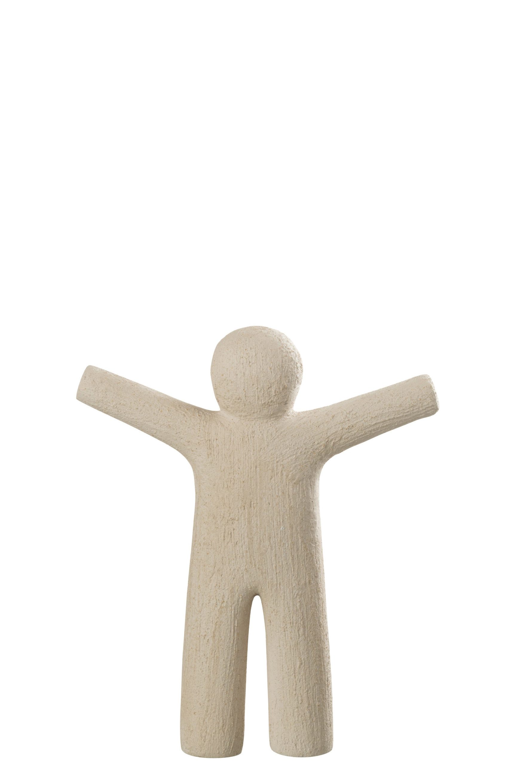 J-Line figuur P'tit Maurice Ruw Finish - polyresin - beige - small