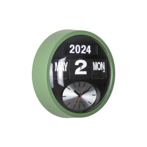 Karlsson wandklok Round Flip – groen – Ø32.6cm