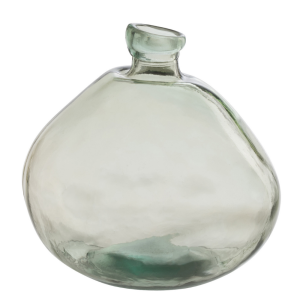 J-Line vaas Laura – glas – watergroen – Ø 16 cm