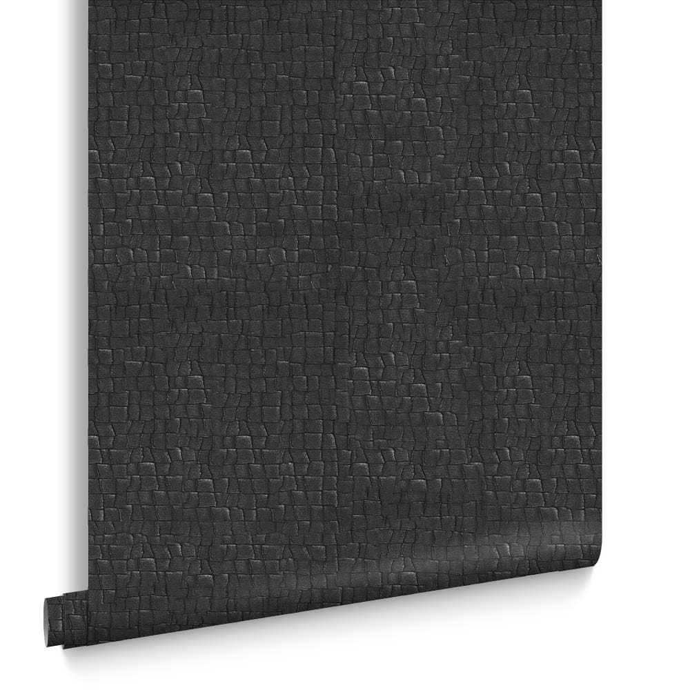 Graham & Brown Vliesbehang met vinyl toplaag - Serpentine Black - 10mx