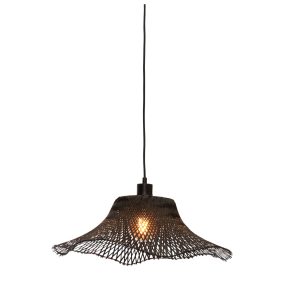 GOOD&MOJO hanglamp Ibiza – zwart – Ø50cm GOOD&MOJO hanglamp Ibiza – zwart – Ø50cm