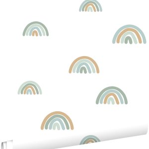 ESTAhome behang regenboogjes vergrijsd mintgroen en vergrijsd blauw – ESTAhome behang regenboogjes vergrijsd mintgroen en vergrijsd blauw –