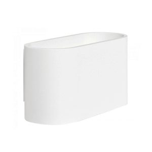 Highlight wandlamp Oval – 1 lichts – 8x 8 cm – wit