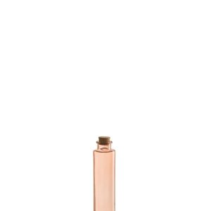 J-Line decoratie Fles Kurk – glas – lichtroze – 6 stuks