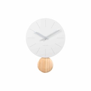Karlsson wandklok Arlo pendulum – wit – Ø30cm Karlsson wandklok Arlo pendulum – wit – Ø30cm
