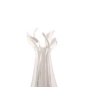 J-Line vaas Serena – glas – wit