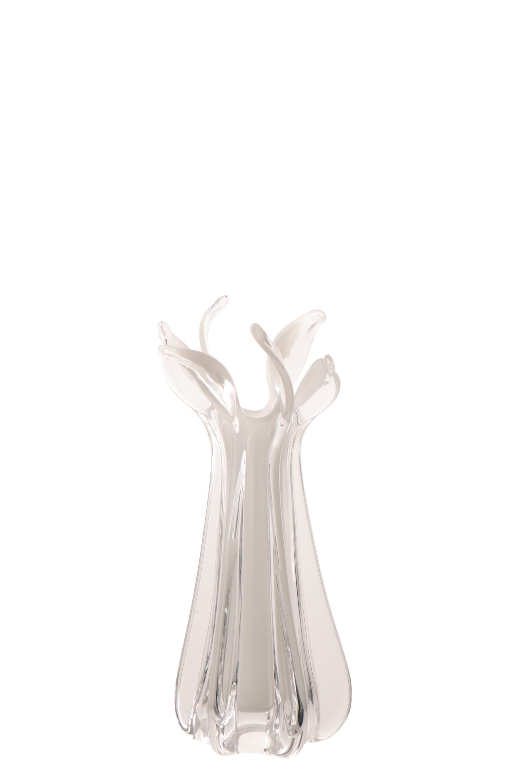 J-Line vaas Serena - glas - wit
