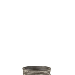 J-Line bloempot Fresco – cement – grijs – small – 2 stuks – Ø 13 cm