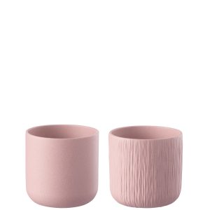 J-Line bloempot Gen – keramiek – roze – extra small – 2 stuks – Ø 11 c J-Line bloempot Gen – keramiek – roze – extra small – 2 stuks – Ø 11 c
