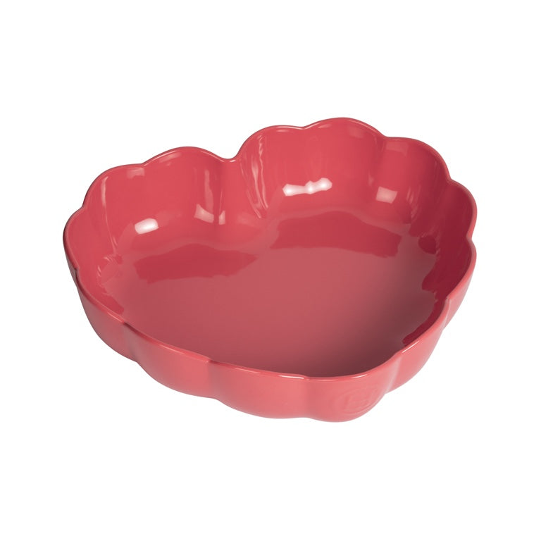 Emile Henry Madeleine Taartvorm hart gegolfd - 265x245x65mm - Rose Can