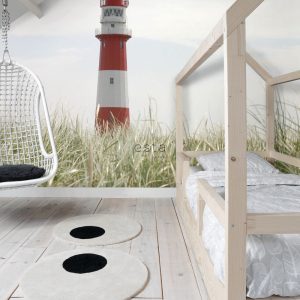 ESTAhome fotobehang vuurtoren rood, wit en groen – 372 x 270 cm – 1564 ESTAhome fotobehang vuurtoren rood, wit en groen – 372 x 270 cm – 1564