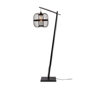 GOOD&MOJO vloerlamp Hokkaido – zwart – Ø35cm