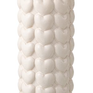 J-Line vaas Harten – keramiek – ecru – extra large