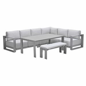 Garden Impressions lounge dining set Malakka taupe – valley sand – 6-d