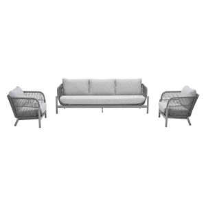 Garden Impressions Loungeset Luzia 3-delig – taupe – grey sand