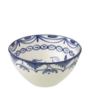 J-Line kom Granada High – keramiek – wit/blauw – medium – Ø 22 cm J-Line kom Granada High – keramiek – wit/blauw – medium – Ø 22 cm
