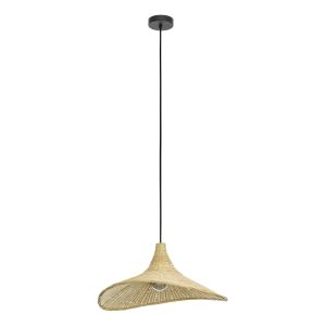 EGLO hanglamp Haxey – e27 – ø 50 cm – zwart/hout EGLO hanglamp Haxey – e27 – ø 50 cm – zwart/hout