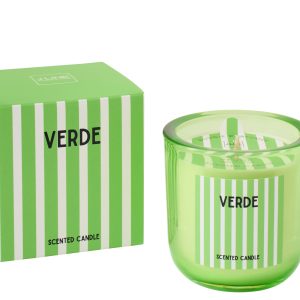 J-Line geurkaars Verde – Spring Ivy & Neroli – glas – groen – large