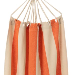 J-Line hangmat Brede Strepen – katoen/polyester – oranje/ecru J-Line hangmat Brede Strepen – katoen/polyester – oranje/ecru