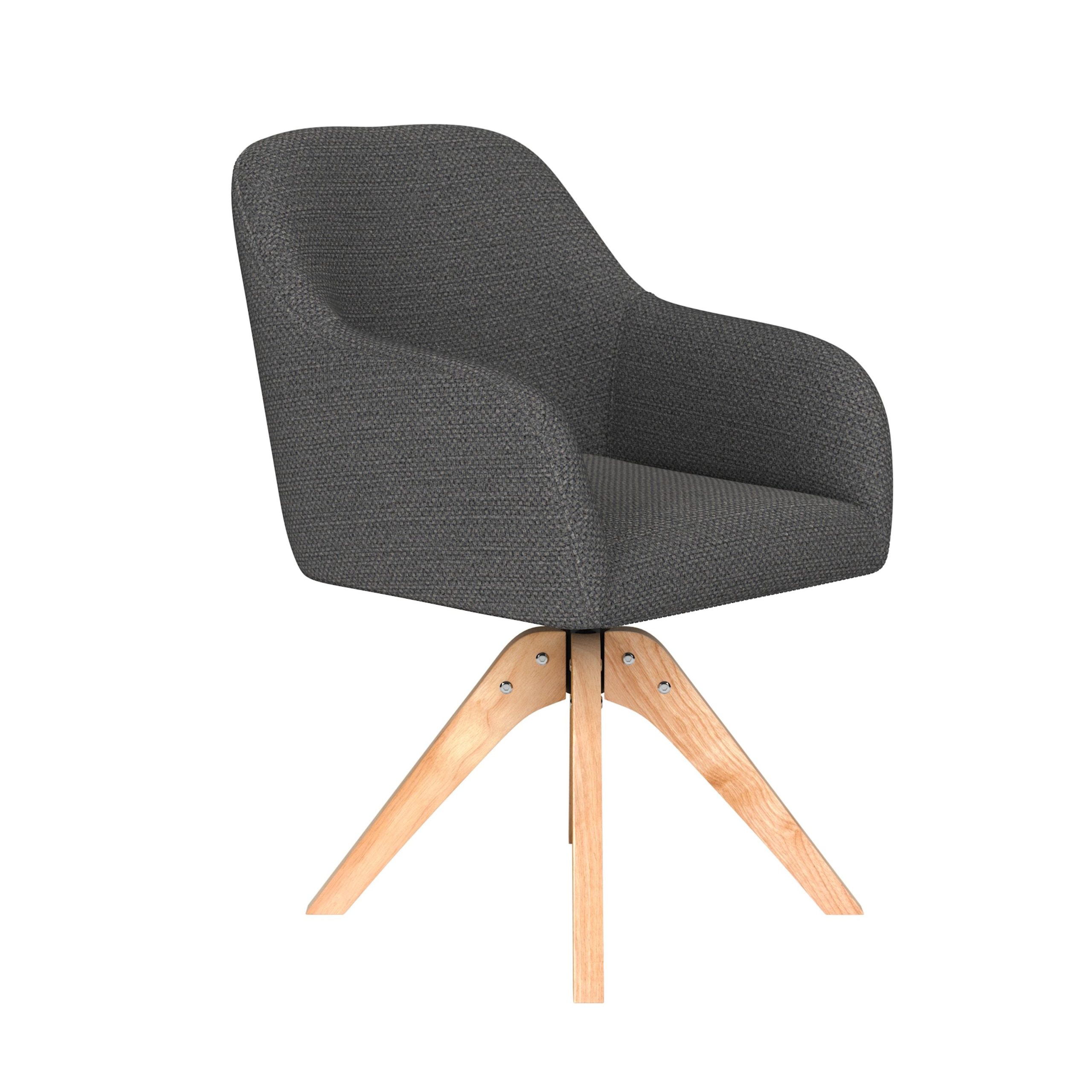 Housecraft Living Otis Eetkamerstoel Draaibaar Hout Grijs