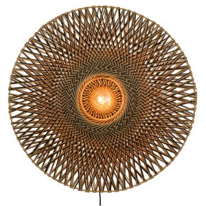 GOOD&MOJO wandlamp Bali – bruin – Ø87cm