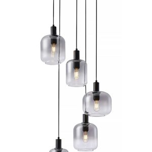 Freelight hanglamp Vario – 5 lichts – 50 x 350 cm – zwart Freelight hanglamp Vario – 5 lichts – 50 x 350 cm – zwart