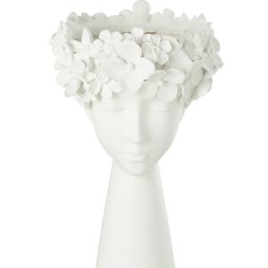 J-Line bloempot Kop – polyresin – wit – large – Ø 23 cm
