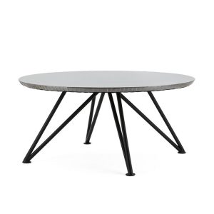 FurniLux Salontafel – Geborsteld zilver aluminium – 92x92x44cm