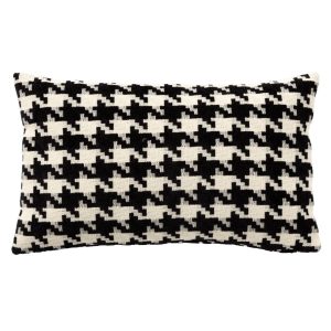 CHARLOTTE | sierkussen 30×50 cm | Raven | zwart | wit | Hoii | met duu