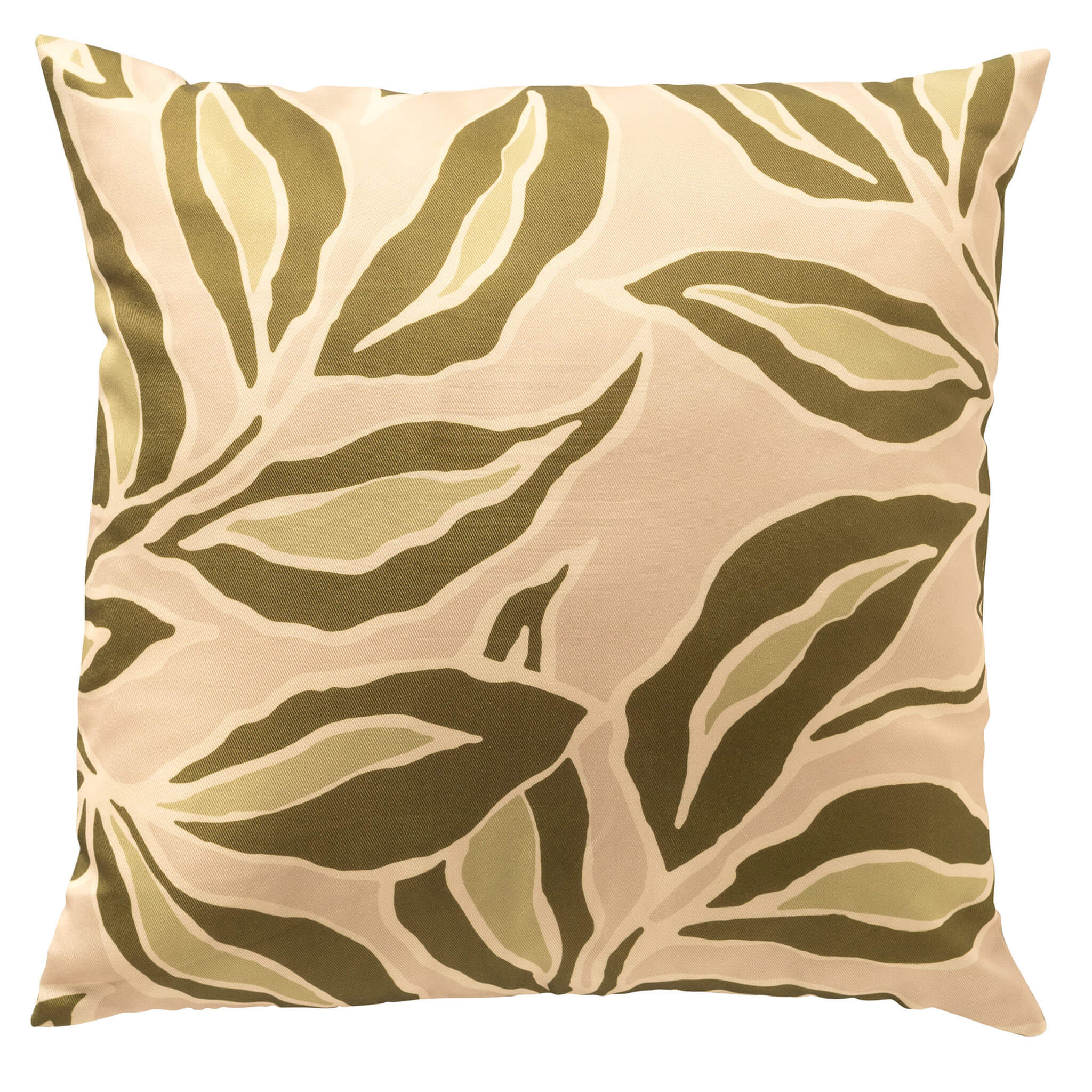ELARA - kussenhoes outdoor 40x40 cm - bladmotief - Semolina - beige, g