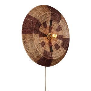 GOOD&MOJO wandlamp Serengeti – bruin – Ø60cm GOOD&MOJO wandlamp Serengeti – bruin – Ø60cm