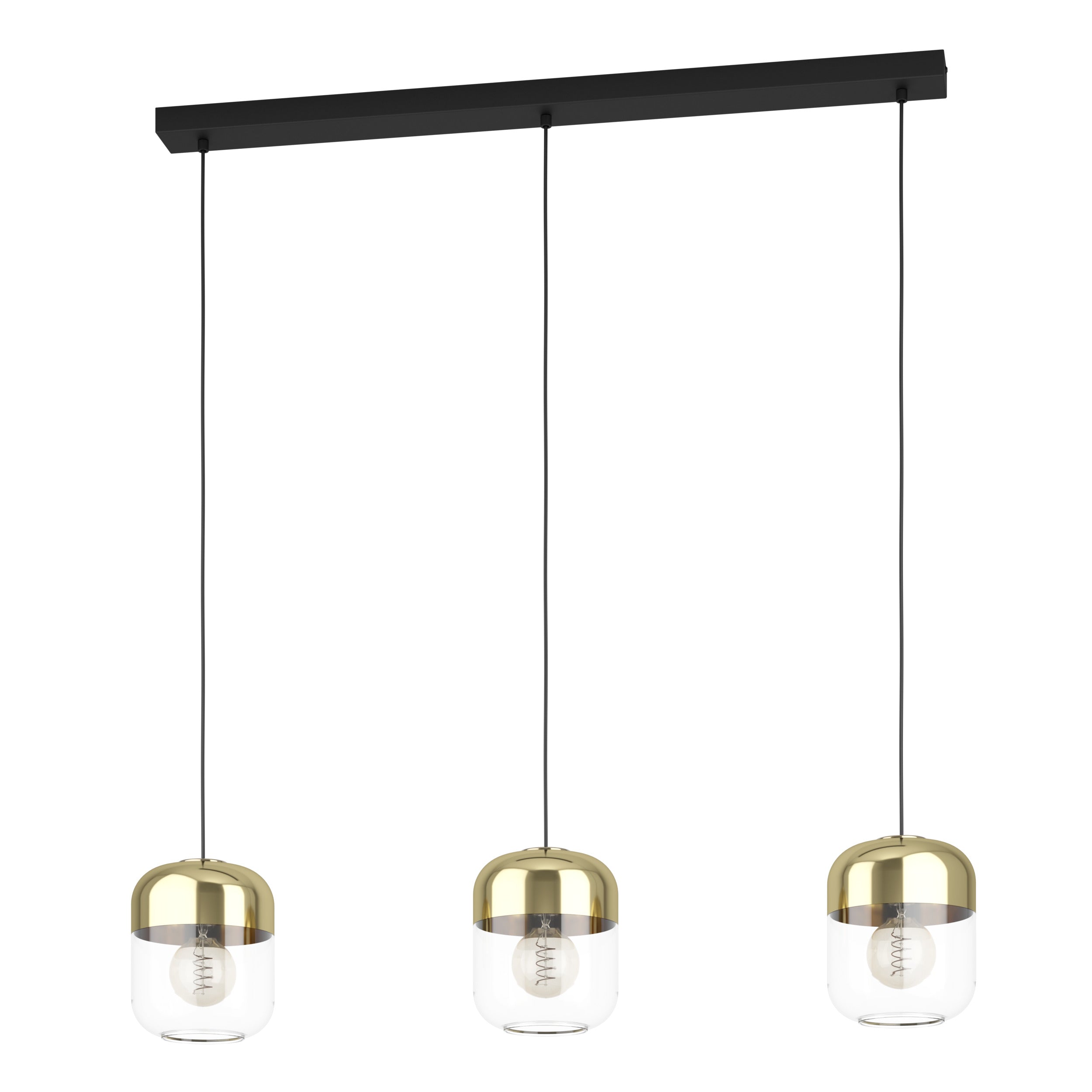 EGLO hanglamp Maryvilla - e27 - 87 cm - goud/zwart