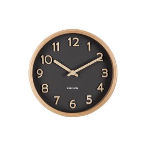 Karlsson tafelklok Pure – zwart – Ø18cm