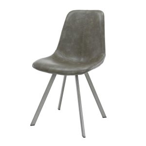Giga Meubel Eetkamerstoel Zig-Zag – Taupe Kunstleer – Set van 4 Giga Meubel Eetkamerstoel Zig-Zag – Taupe Kunstleer – Set van 4