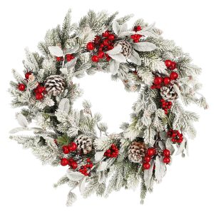 House of Seasons Belfort Kerstkrans – Ø50 cm – Groen