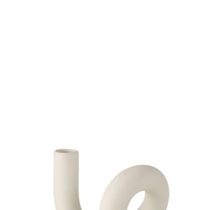 J-Line kaarshouder Torsie – keramiek – wit