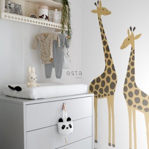 ESTAhome fotobehang giraffen beige – 139.5 x 270 cm – 155801 ESTAhome fotobehang giraffen beige – 139.5 x 270 cm – 155801