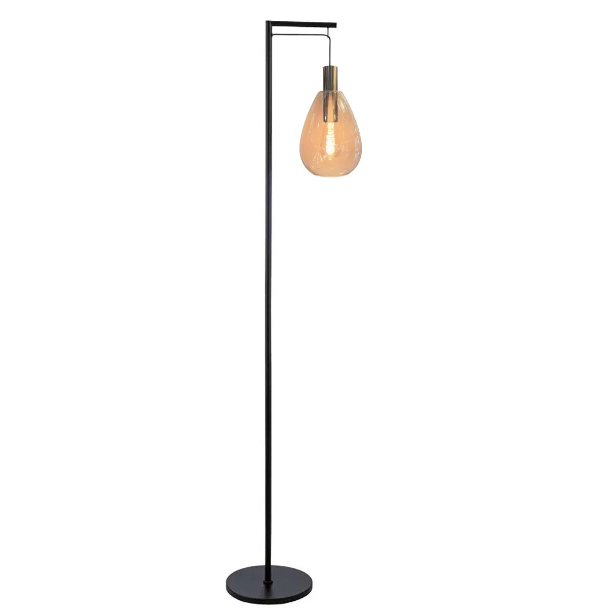 Freelight vloerlamp Dorato - 1 lichts - 28 x 169 cm - zwart goud