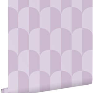 ESTAhome behang art deco bogen lila paars – 53 cm x 10.05 m – 139987