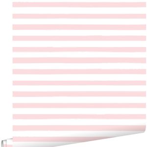 ESTAhome behang geschilderde strepen licht roze en wit – 0,53 x 10,05 ESTAhome behang geschilderde strepen licht roze en wit – 0,53 x 10,05
