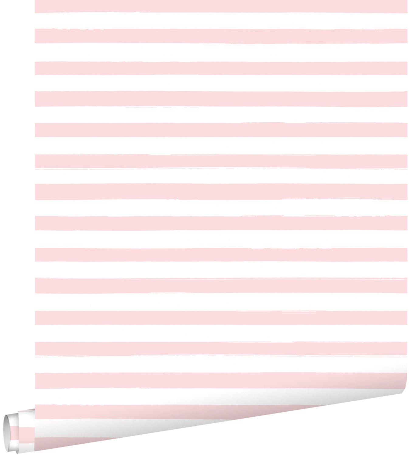 ESTAhome behang geschilderde strepen licht roze en wit - 0,53 x 10,05