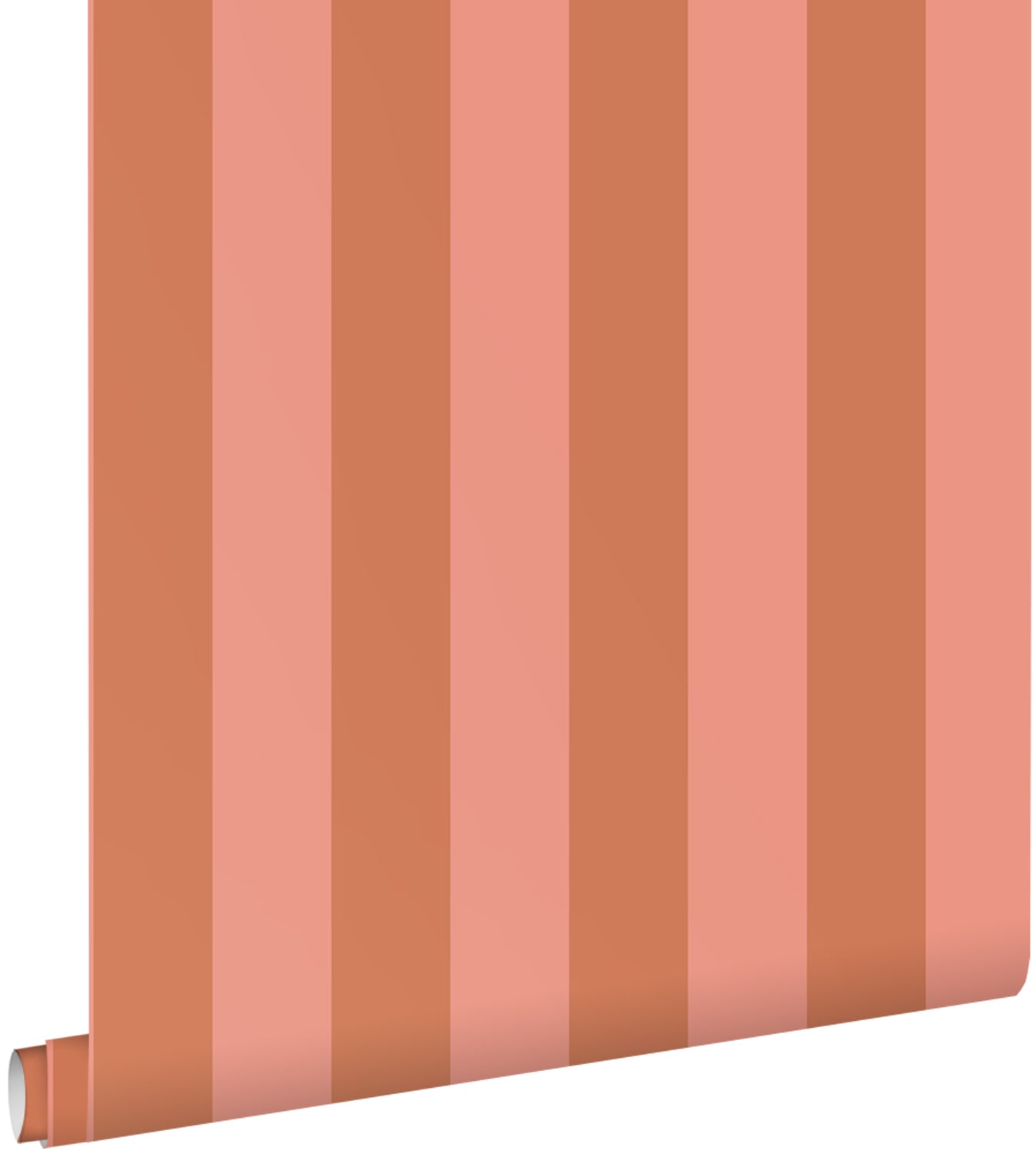 ESTAhome behang strepen terracotta en perzik roze - 53 cm x 10.05 m -