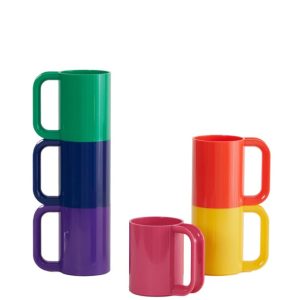 Heller Max Mokken set 6-delig – Ø73mm – H 108mm – Regenboog Heller Max Mokken set 6-delig – Ø73mm – H 108mm – Regenboog