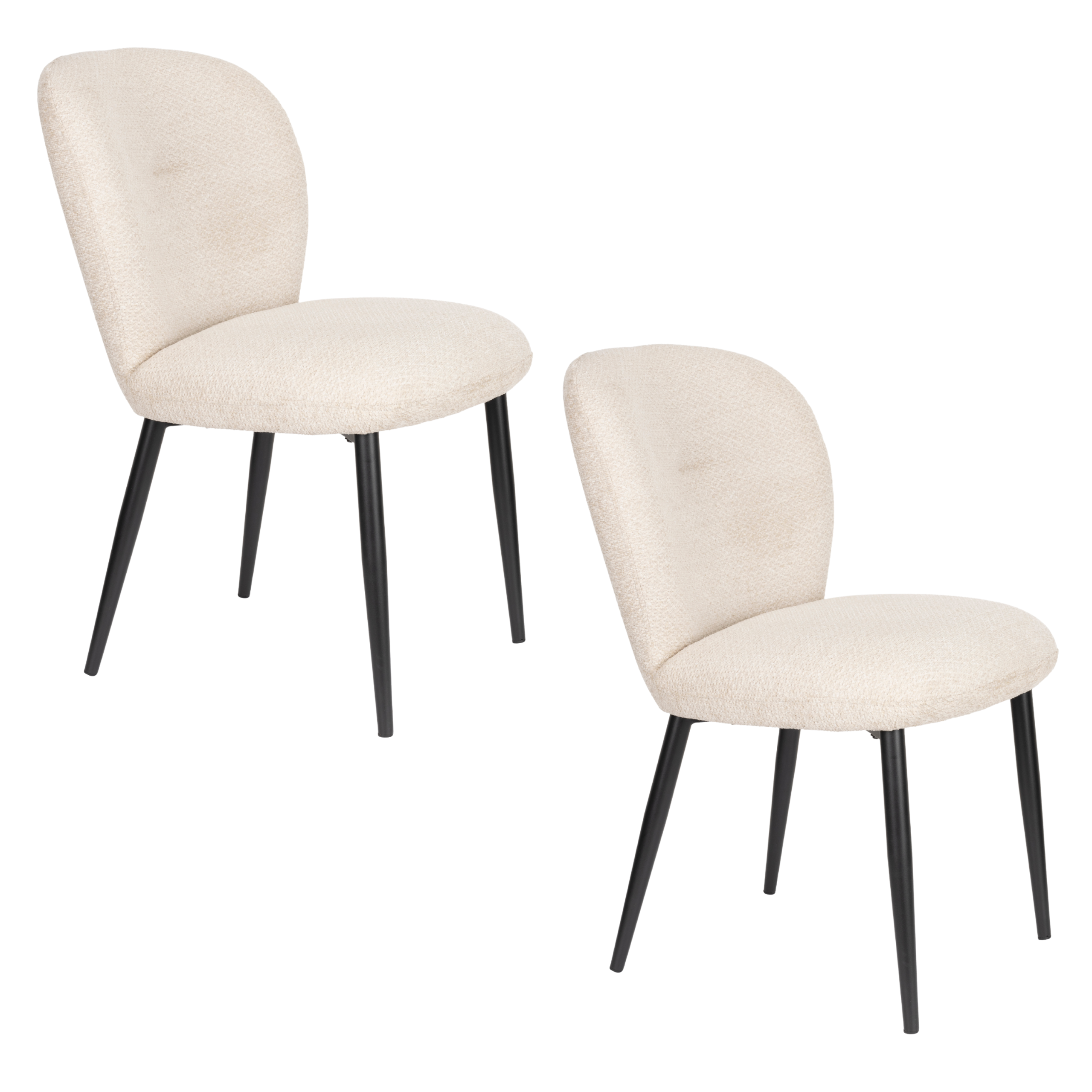 Housecraft Living Alaz Eetkamerstoelen Off-white - Set van 2