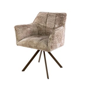 Giga Meubel Eetkamerstoel Alura – Zand – Draaibaar – Set van 2 Giga Meubel Eetkamerstoel Alura – Zand – Draaibaar – Set van 2