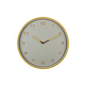 Karlsson wandklok Lined Numbers – geel – Ø40cm Karlsson wandklok Lined Numbers – geel – Ø40cm