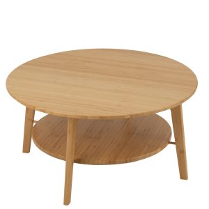 J-Line bijzettafel Rond – bamboe – naturel – large