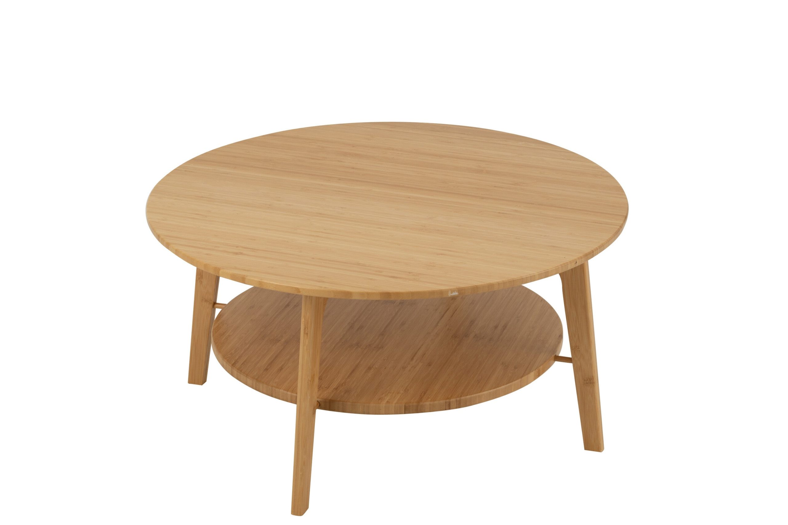 J-Line bijzettafel Rond - bamboe - naturel - large